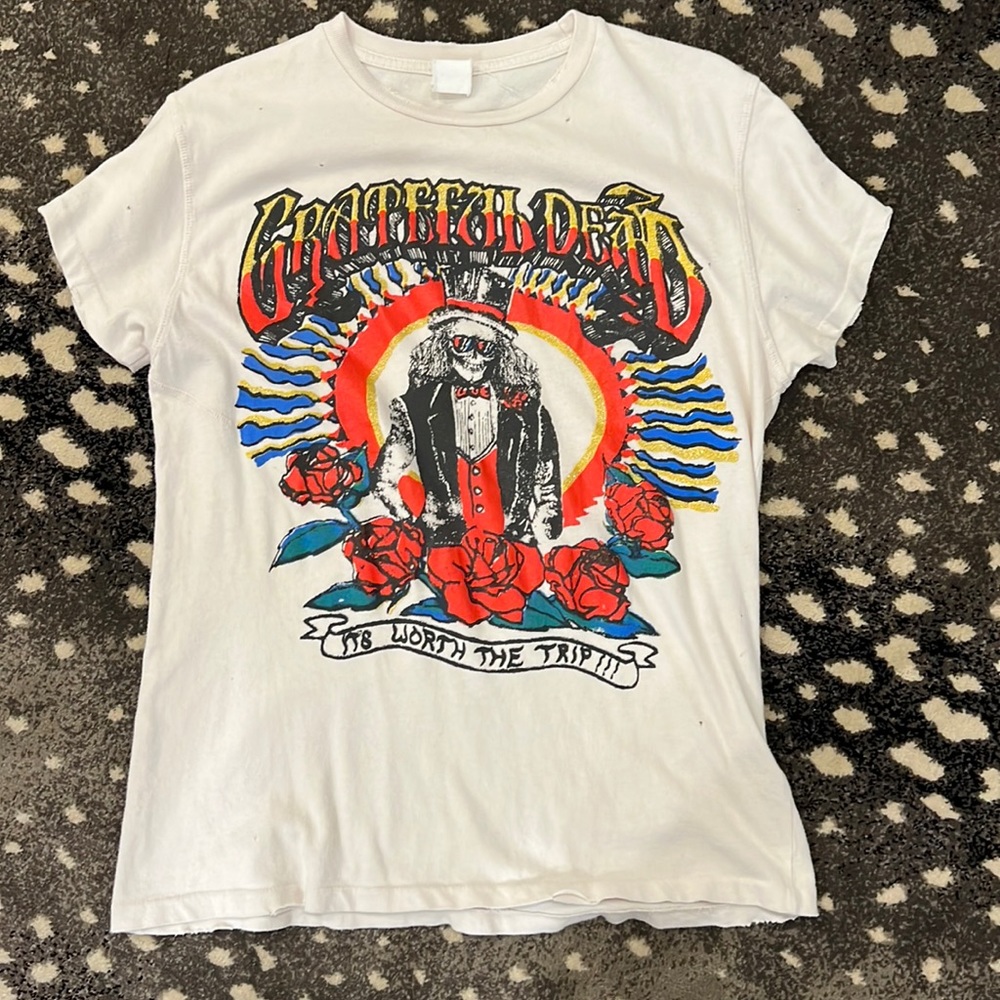 MadeWorn Grateful Dead Tee Top from Intermix, Off White, Size XS